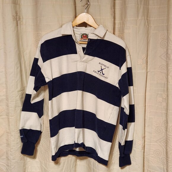 🏉 Barbarian Rugby Wear Heavyweight Stripe Shirt M Suffield Field Hockey #7 🏑 - Picture 2 of 6